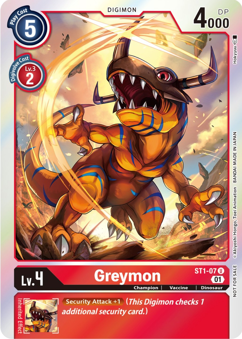 Image of Greymon [ST1-07] (ST-11 Special Entry Pack) [Starter Deck: Gaia Red Promos]