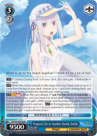 Image of Tropical Life in Another World, Emilia (RZ/S55-E059 RR) [Re:ZERO Vol.2]