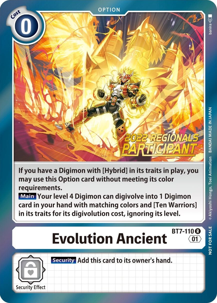 Image of Evolution Ancient [BT7-110] (2022 Championship Offline Regional) (Online Participant) [Next Adventure Promos]
