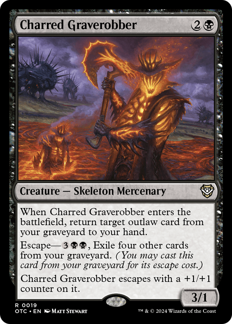 Image of Charred Graverobber [Outlaws of Thunder Junction Commander]