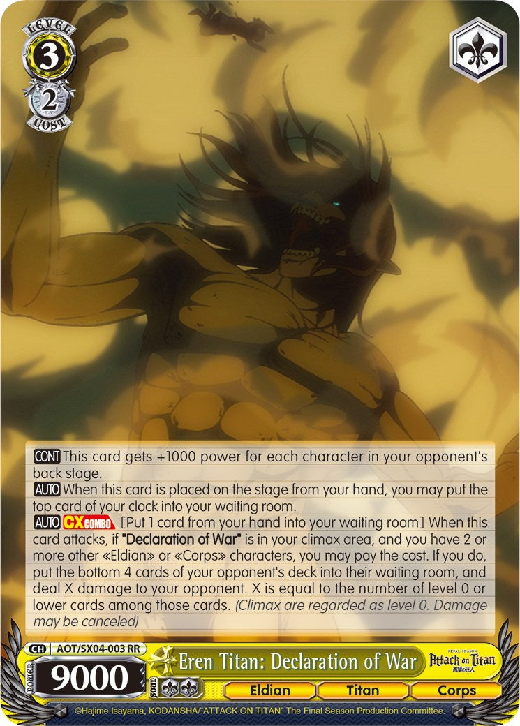 Image of Eren Titan: Declaration of War [Attack On Titan: Final Season]