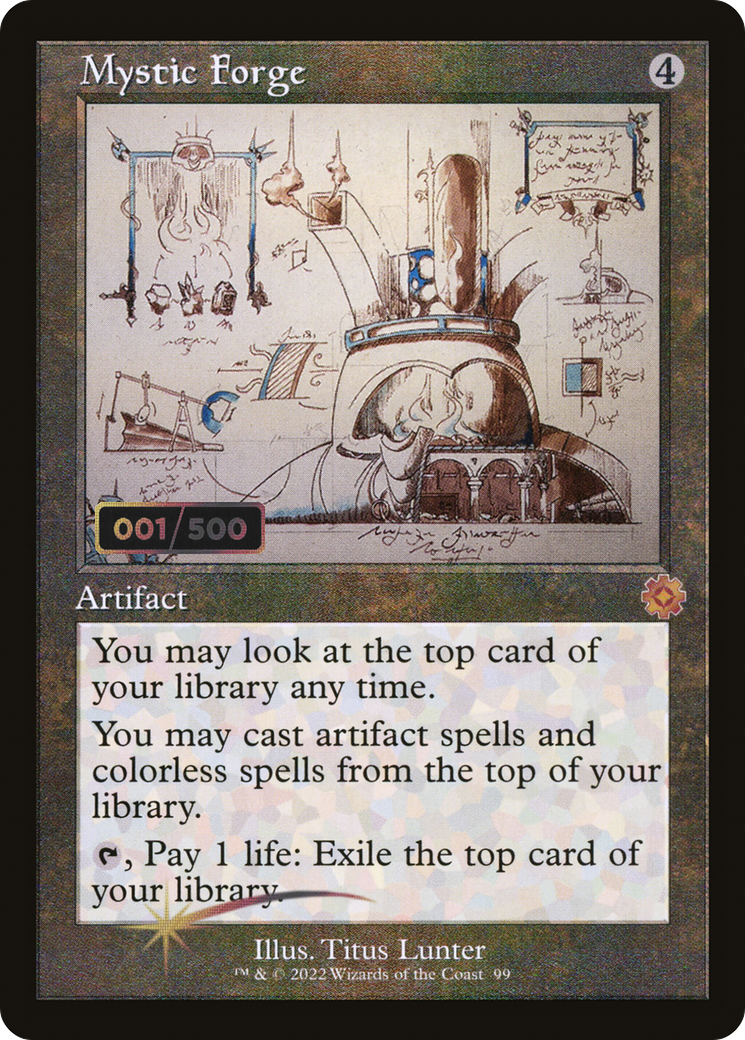 Image of Mystic Forge (Retro Schematic) (Serialized) [The Brothers' War Retro Artifacts]