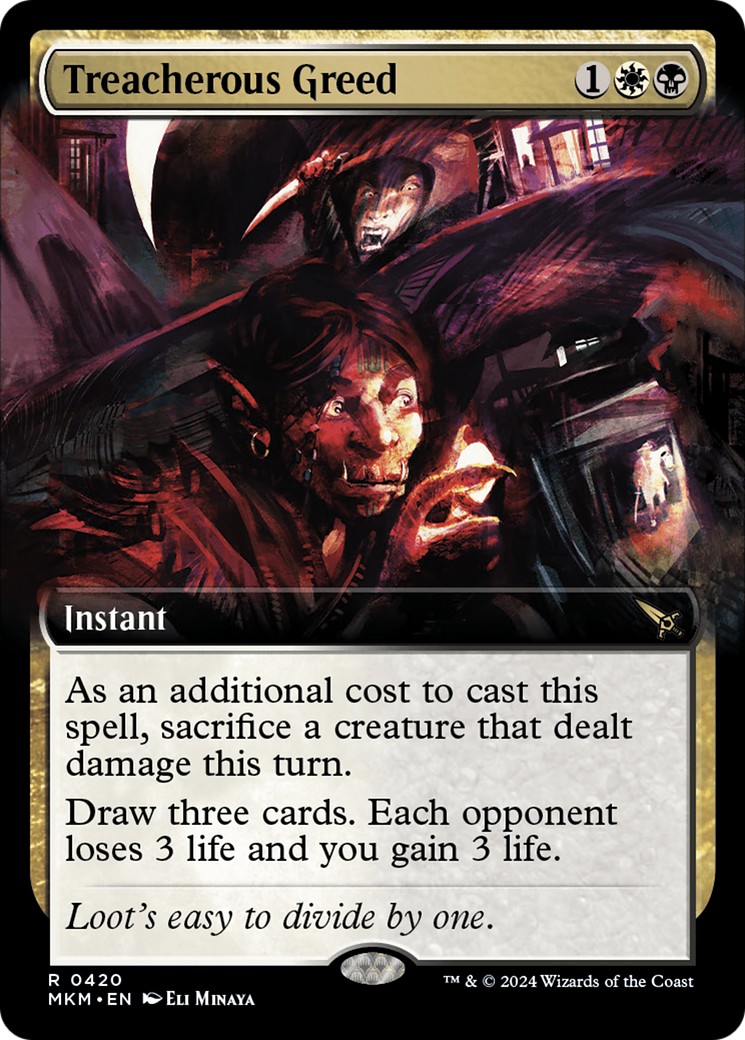 Image of Treacherous Greed (Extended Art) [Murders at Karlov Manor]