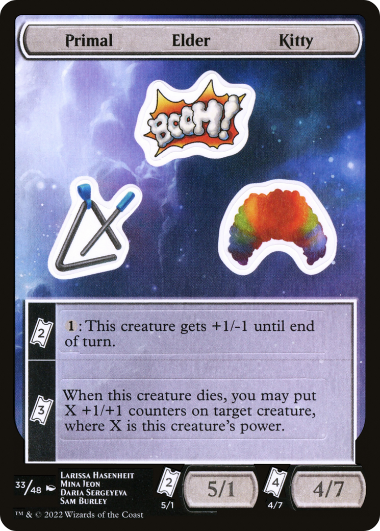 Image of Primal Elder Kitty [Unfinity Stickers]