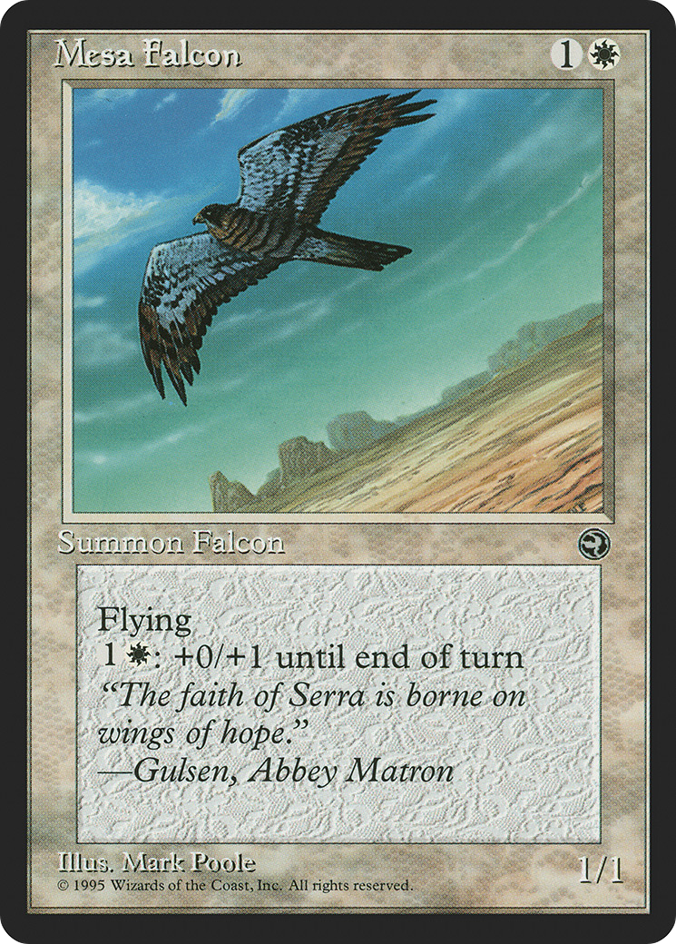 Image of Mesa Falcon (Gemma Flavor Text) [Homelands]