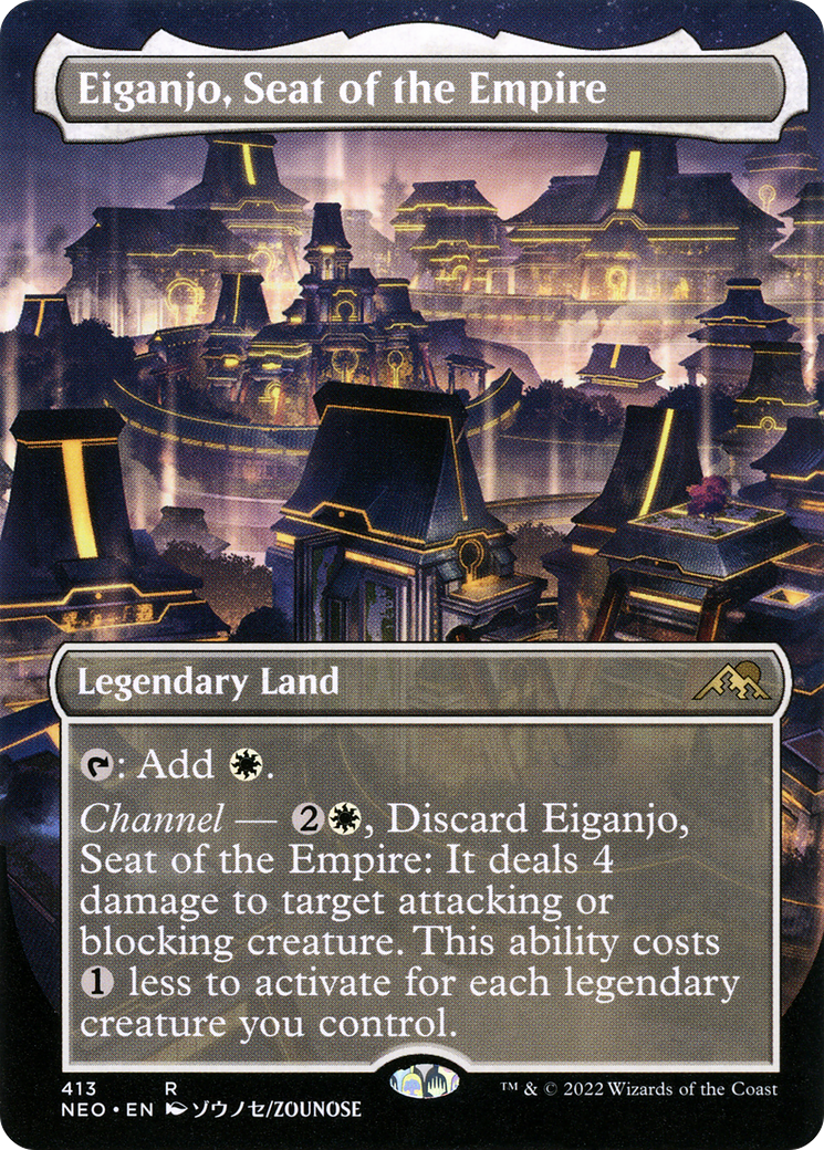 Image of Eiganjo, Seat of the Empire (Borderless Alternate Art) [Kamigawa: Neon Dynasty]