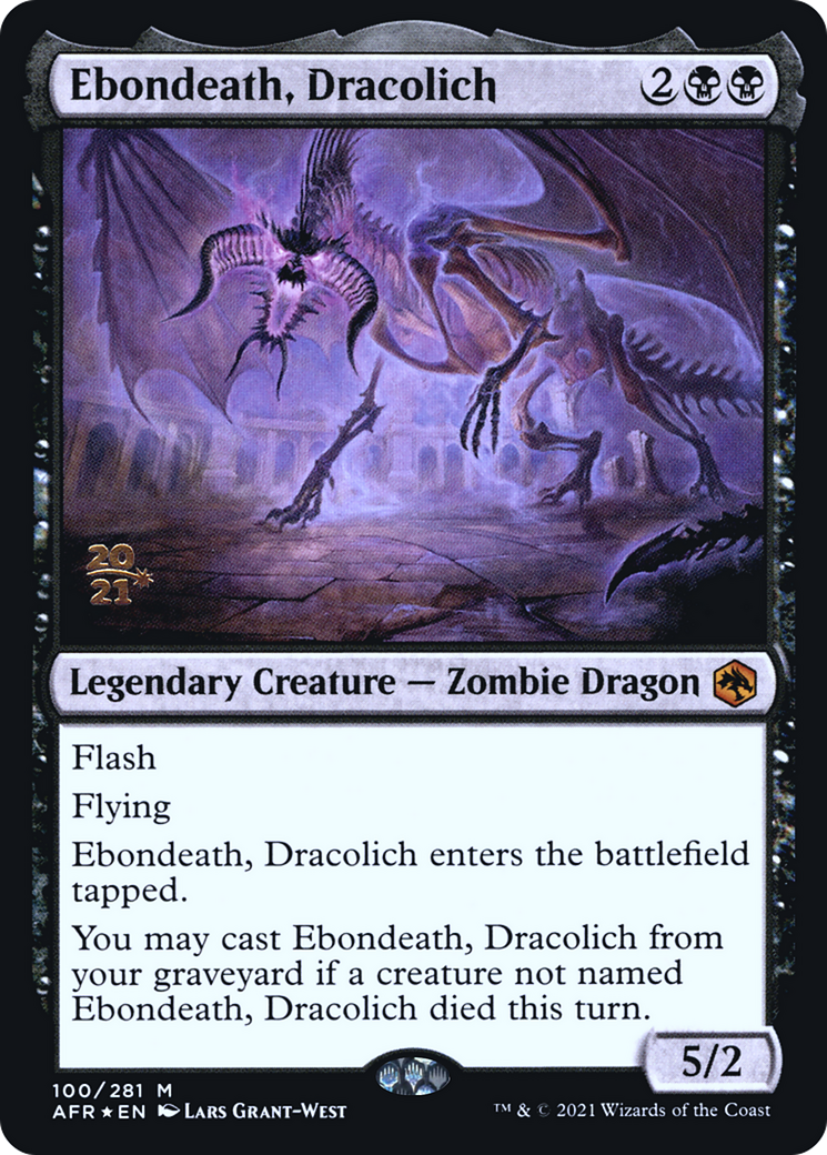 Image of Ebondeath, Dracolich [Dungeons & Dragons: Adventures in the Forgotten Realms Prerelease Promos]