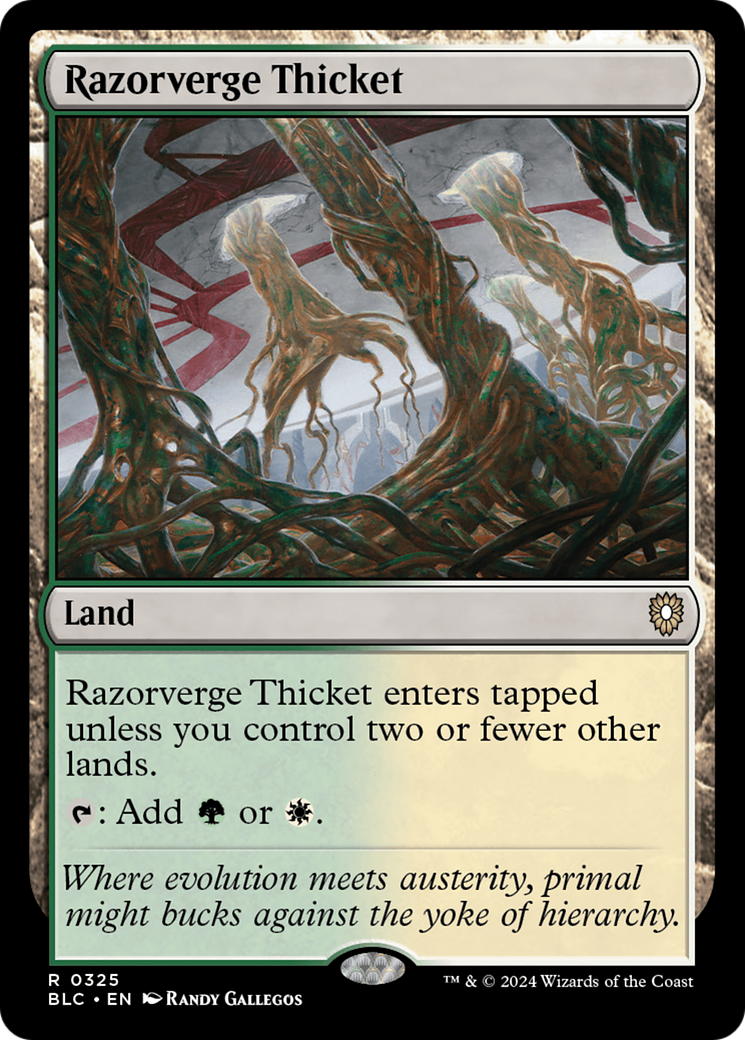 Image of Razorverge Thicket [Bloomburrow Commander]