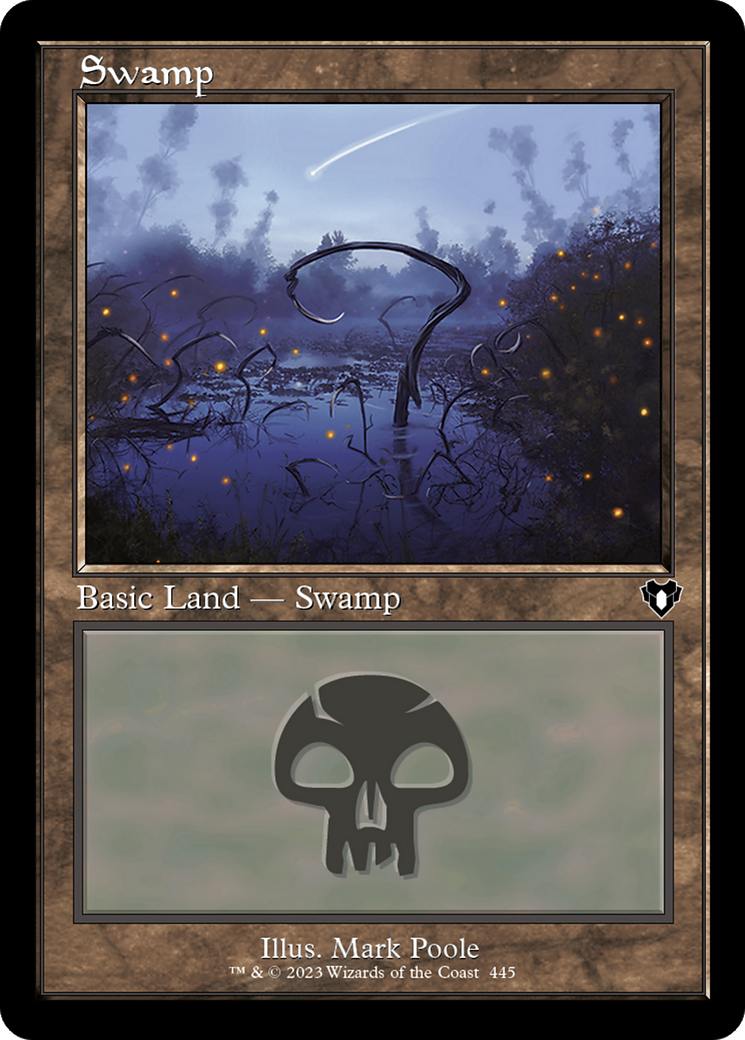 Image of Swamp (445) (Retro) [Commander Masters]