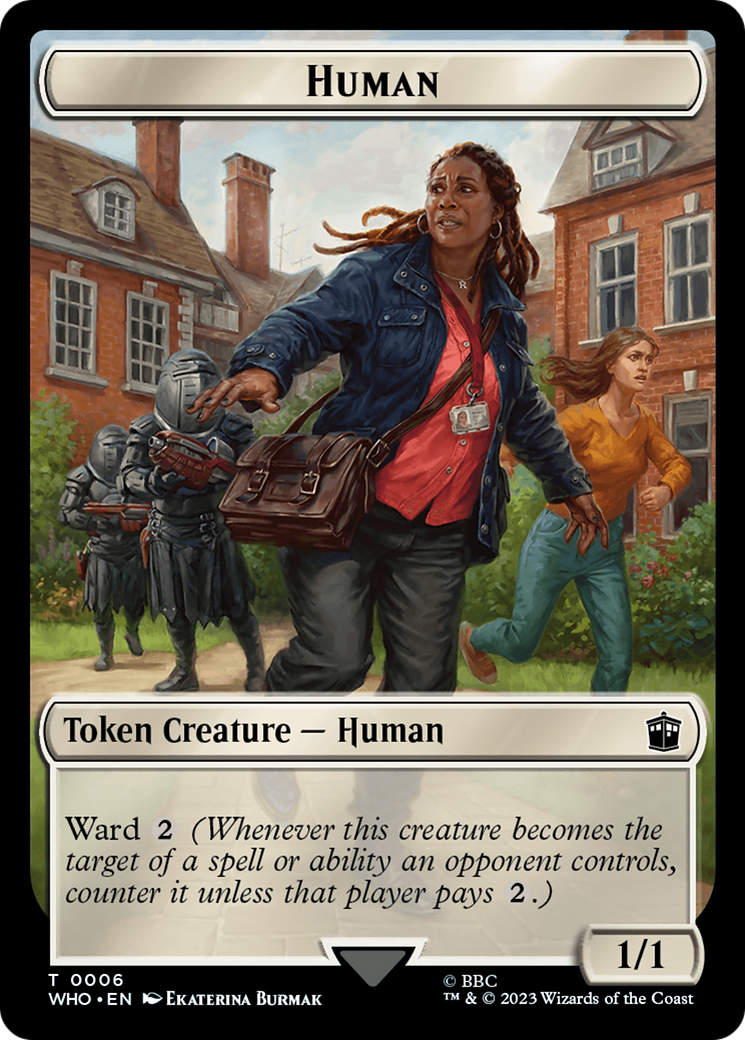 Image of Human (0006) // Alien Salamander Double-Sided Token [Doctor Who Tokens]