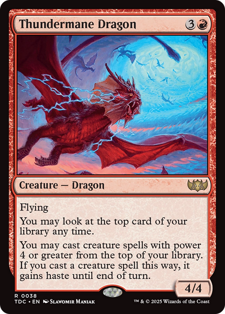 Image of Thundermane Dragon [Tarkir: Dragonstorm Commander]