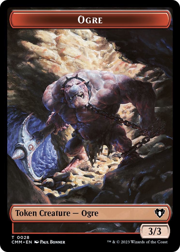 Image of Soldier // Ogre Double-Sided Token [Commander Masters Tokens]