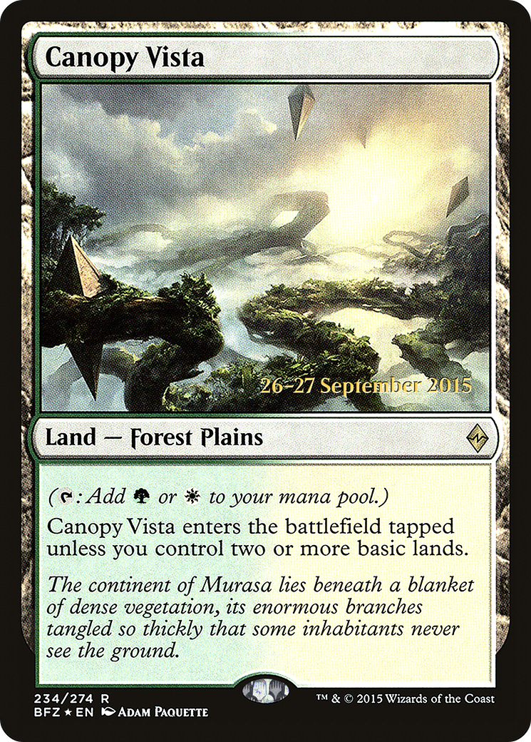Image of Canopy Vista [Battle for Zendikar Prerelease Promos]
