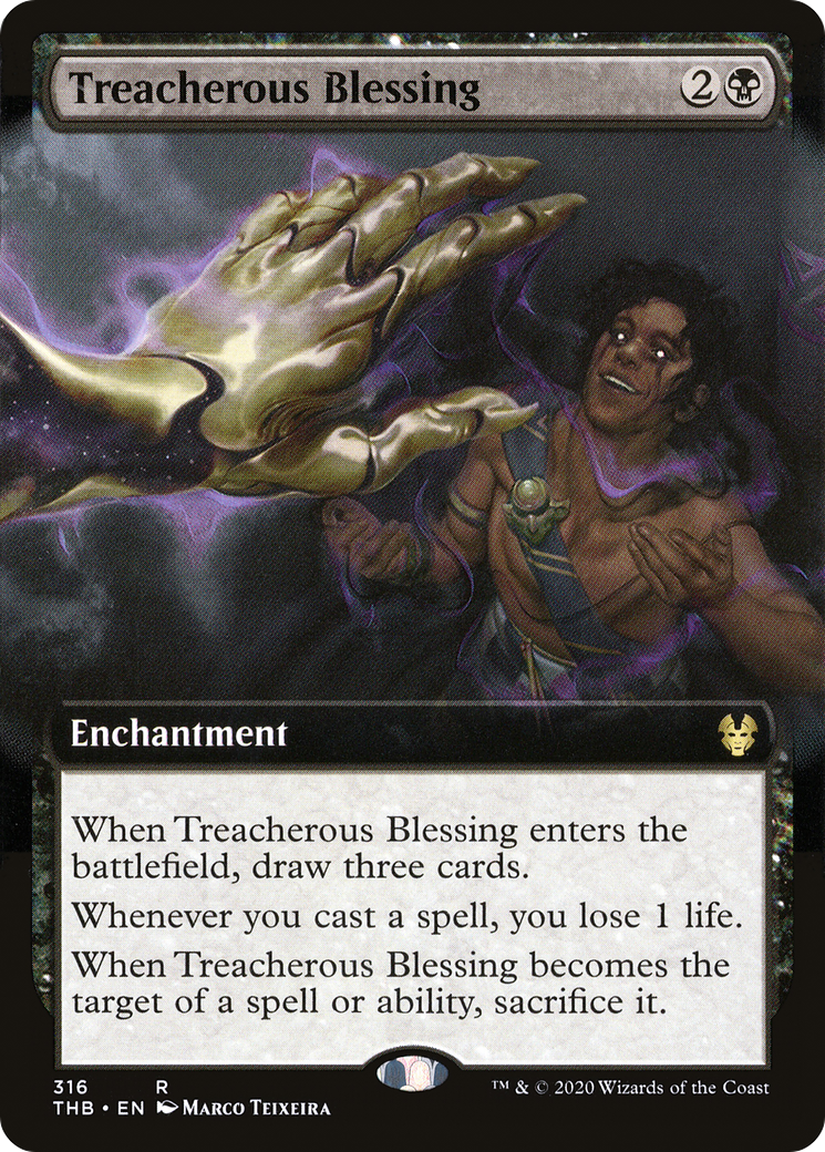 Image of Treacherous Blessing (Extended Art) [Theros Beyond Death]
