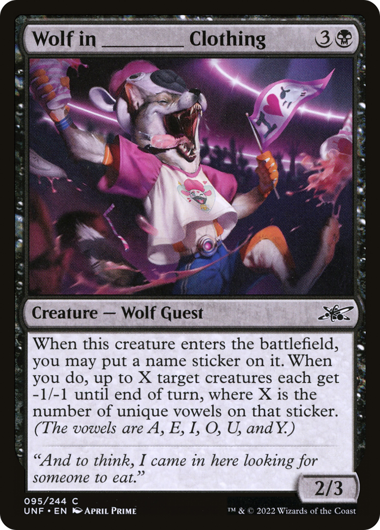 Image of Wolf in _____ Clothing [Unfinity]