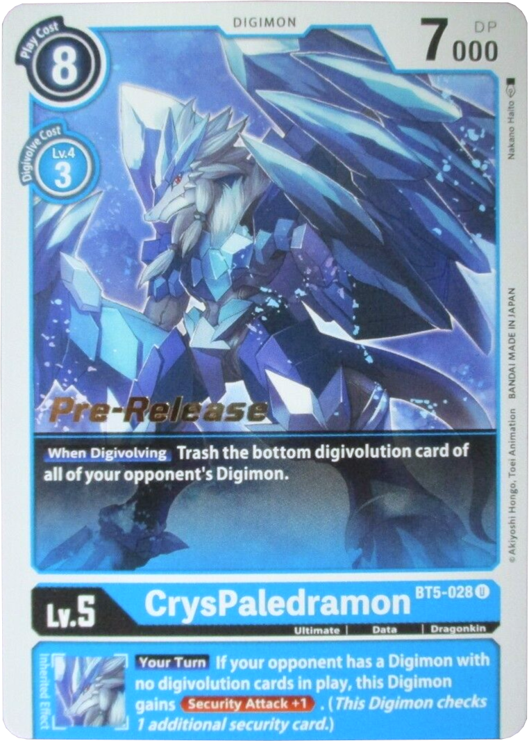 Image of CrysPaledramon [BT5-028] [Battle of Omni Pre-Release Promos]