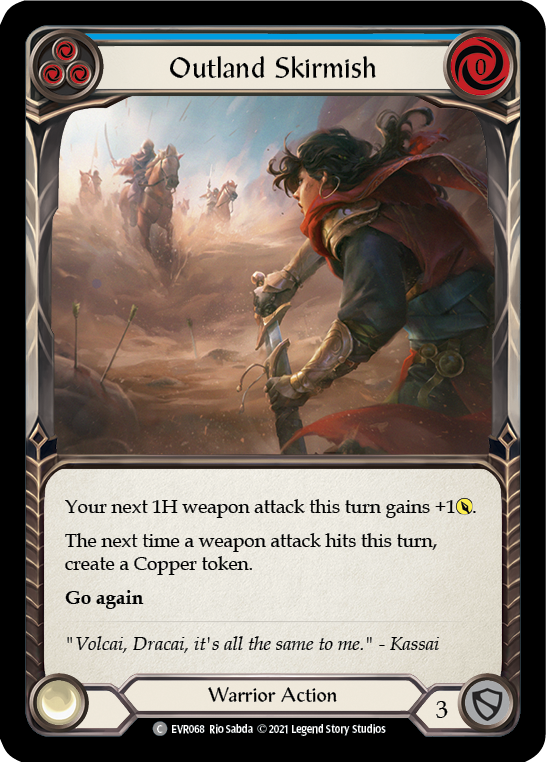 Image of Outland Skirmish (Blue) [EVR068] (Everfest)  1st Edition Rainbow Foil