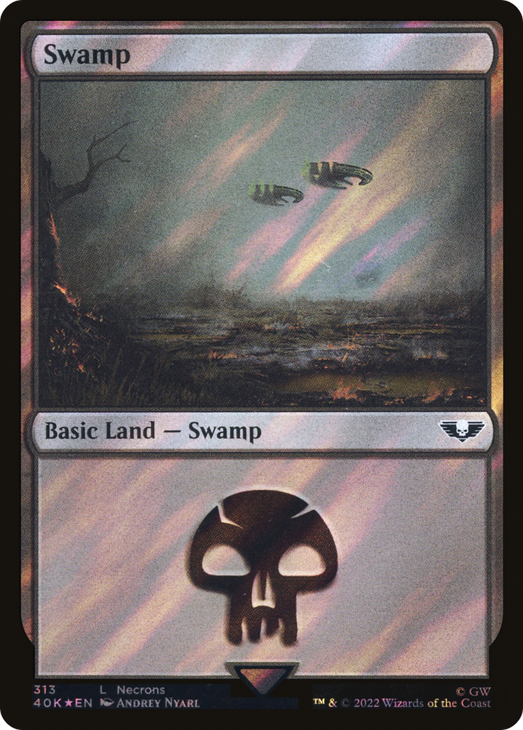 Image of Swamp (313) (Surge Foil) [Warhammer 40,000]