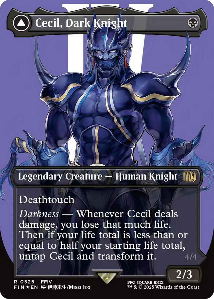 Image of Cecil, Dark Knight // Cecil, Redeemed Paladin (Borderless) (Surge Foil) [FINAL FANTASY]