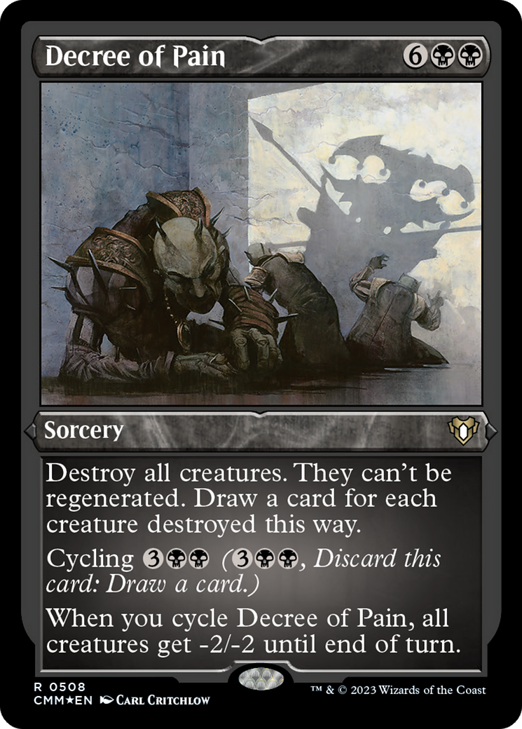 Image of Decree of Pain (Foil Etched) [Commander Masters]