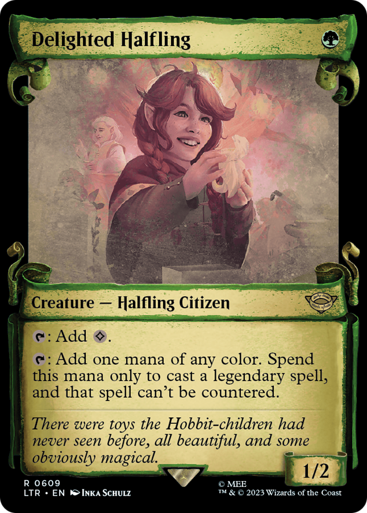 Image of Delighted Halfling [The Lord of the Rings: Tales of Middle-Earth Showcase Scrolls]