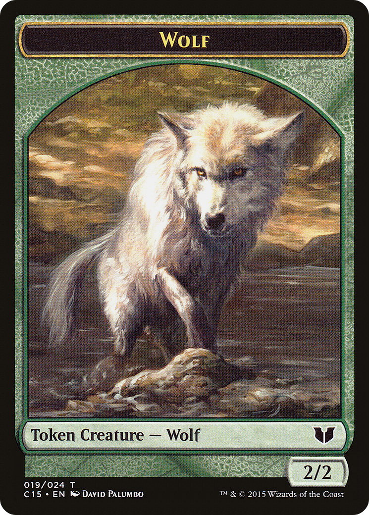 Image of Wolf // Zombie Double-Sided Token [Commander 2015 Tokens]