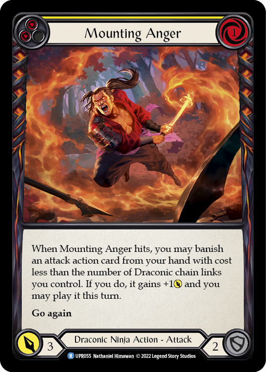 Image of Mounting Anger (Yellow) [UPR055] (Uprising)  Rainbow Foil