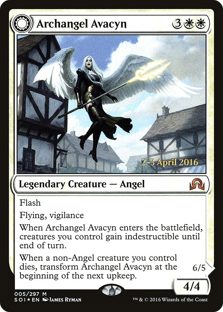 Image of Archangel Avacyn // Avacyn, the Purifier [Shadows over Innistrad Prerelease Promos]