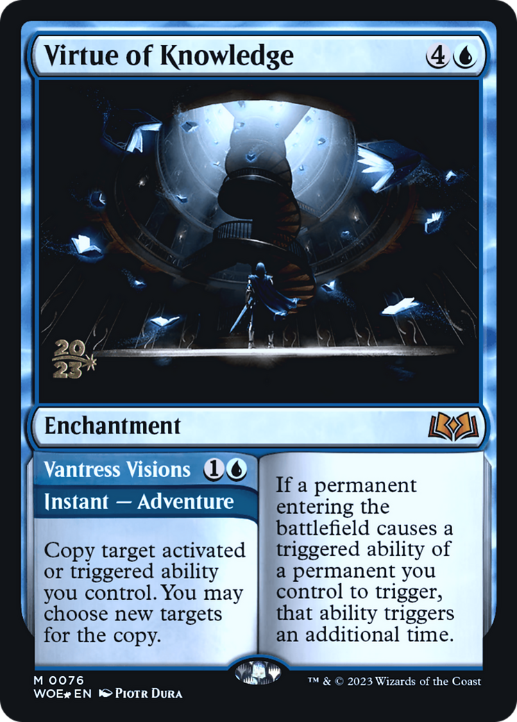 Image of Virtue of Knowledge // Vantress Visions [Wilds of Eldraine Prerelease Promos]