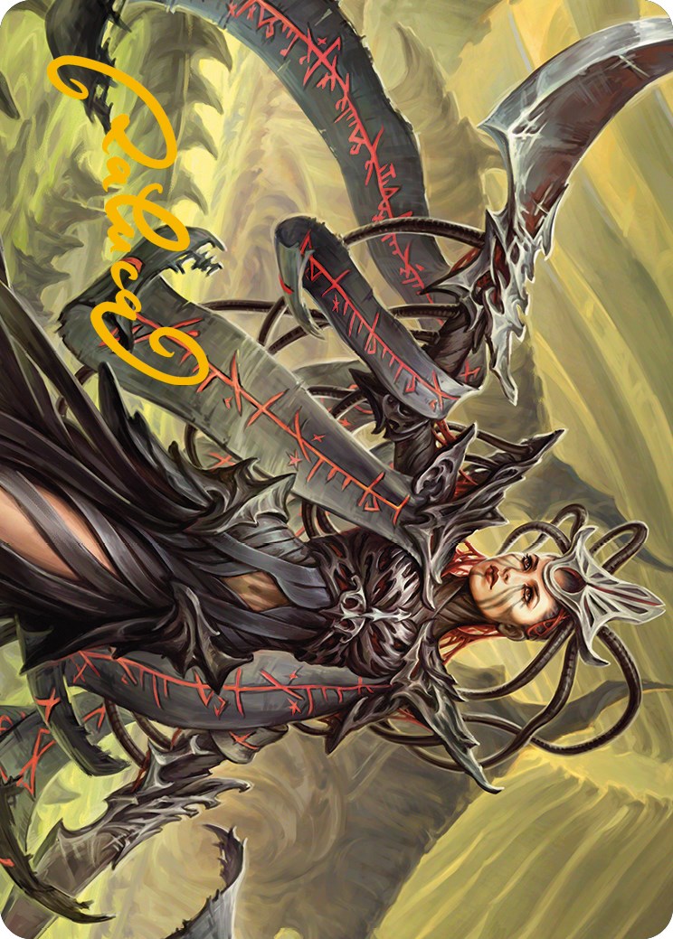 Image of Testament Bearer Art Card (Gold-Stamped Signature) [Phyrexia: All Will Be One Art Series]