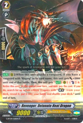 Image of Revenger, Detonate Heat Dragon (G-BT09/028EN) [Divine Dragon Caper]