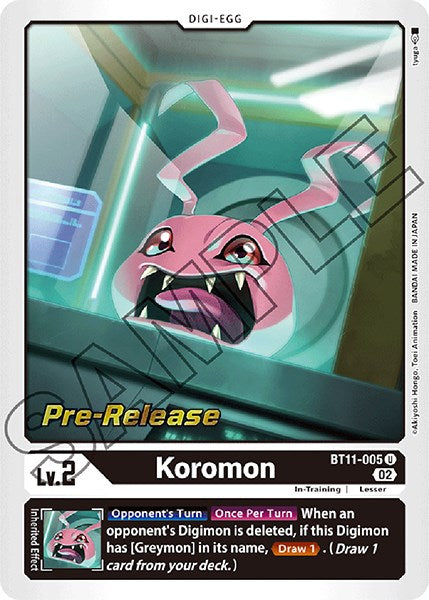Image of Koromon [BT11-005] [Dimensional Phase Pre-Release Promos]