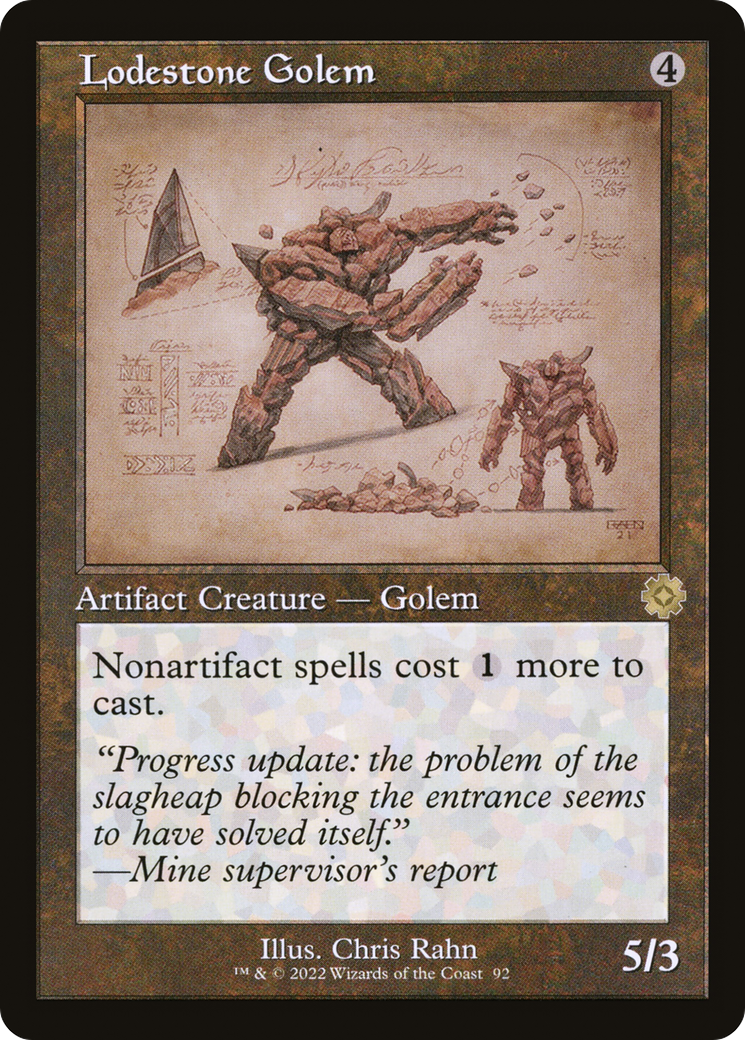 Image of Lodestone Golem (Retro Schematic) [The Brothers' War Retro Artifacts]