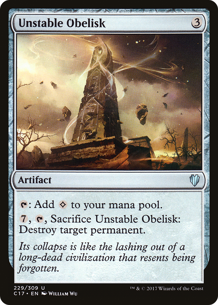 Image of Unstable Obelisk [Commander 2017]