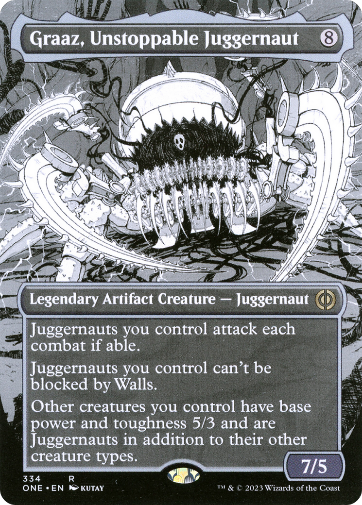 Image of Graaz, Unstoppable Juggernaut (Borderless Manga) [Phyrexia: All Will Be One]