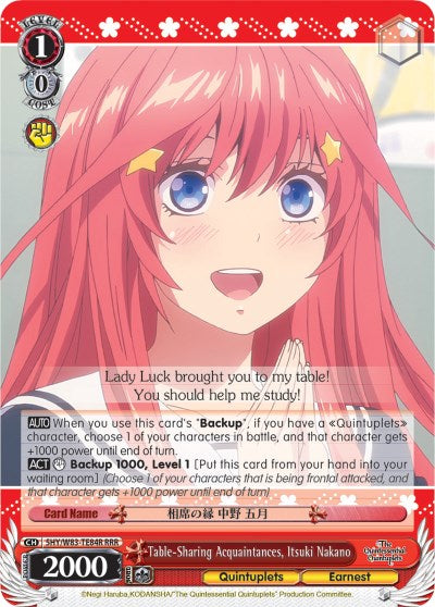 Image of Table-Sharing Acquaintances, Itsuki Nakano (5HY/W83-TE84R RRR) [The Quintessential Quintuplets]