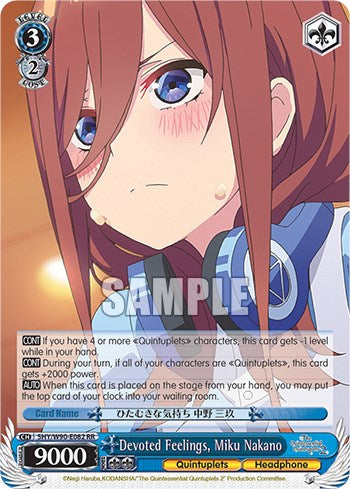 Image of Devoted Feelings, Miku Nakano (5HY/W90-E082 RR) [The Quintessential Quintuplets 2]