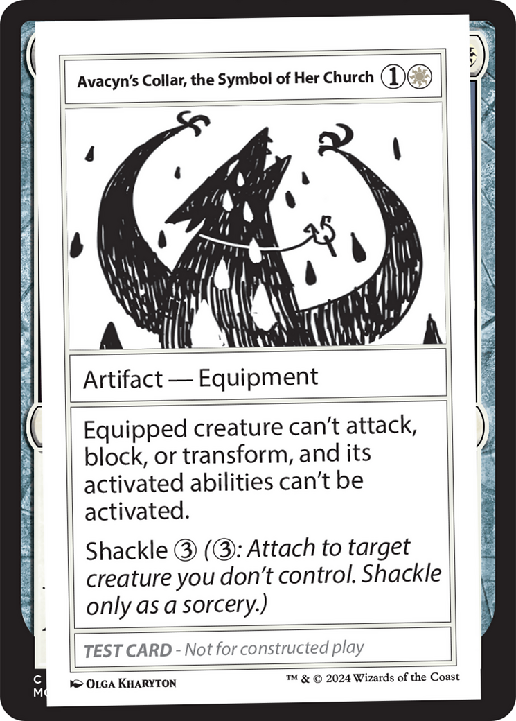 Image of Avacyn's Collar, the Symbol of Her Church [Mystery Booster 2 Playtest Cards]