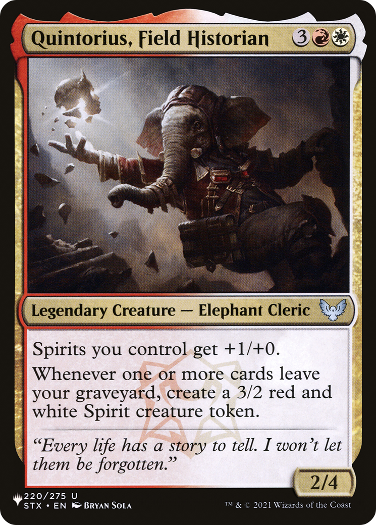Image of Quintorius, Field Historian [The List]