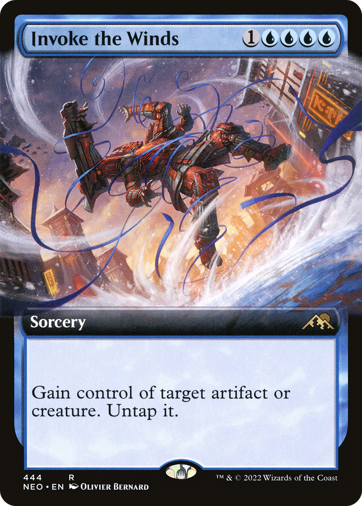 Image of Invoke the Winds (Extended Art) [Kamigawa: Neon Dynasty]