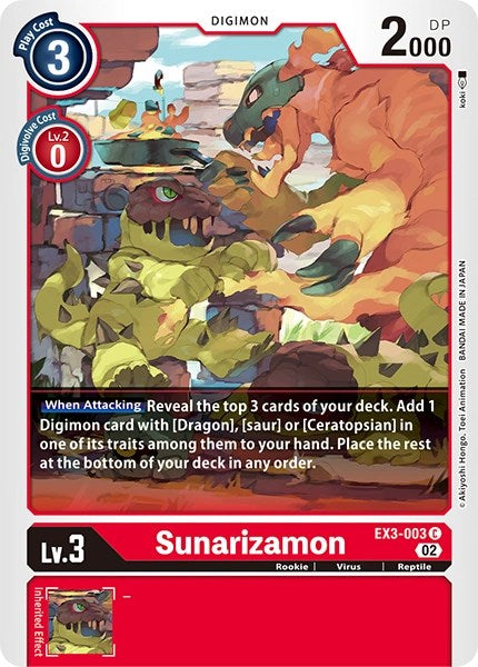 Image of Sunarizamon [EX3-003] [Revision Pack Cards]