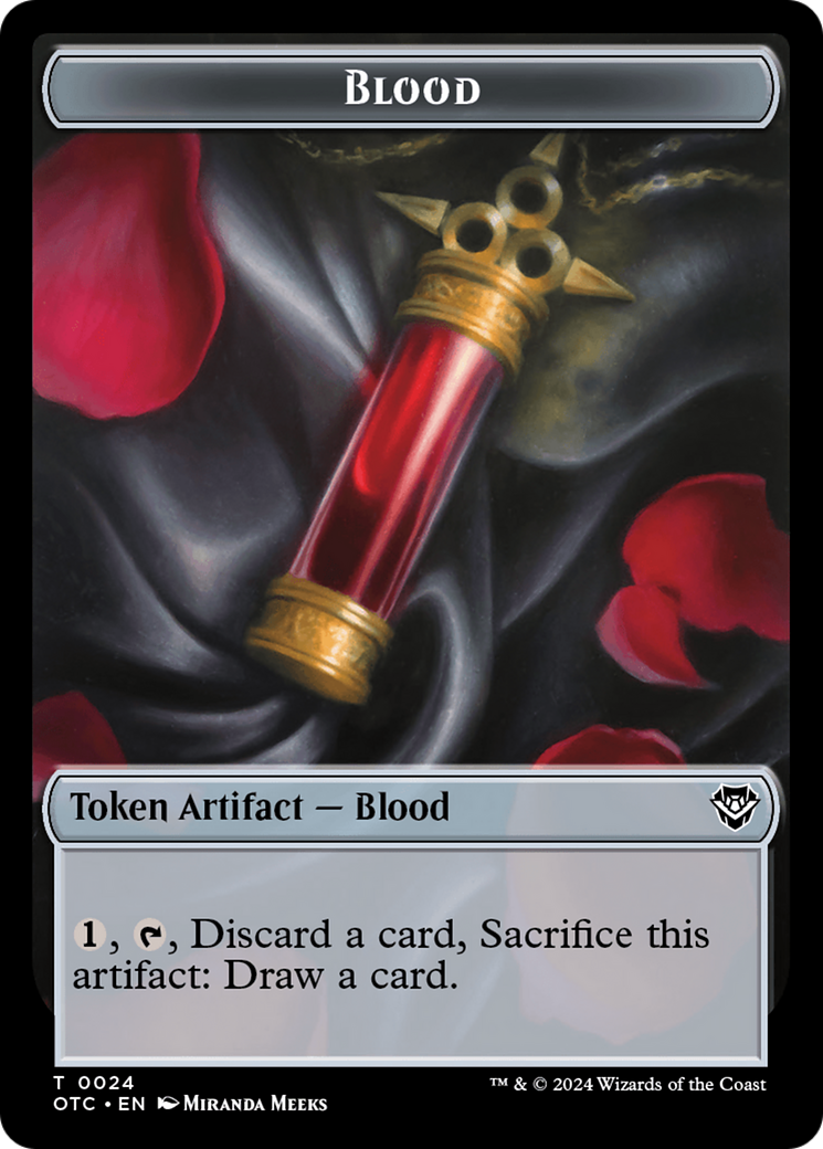 Image of Rat // Blood Double-Sided Token [Outlaws of Thunder Junction Commander Tokens]