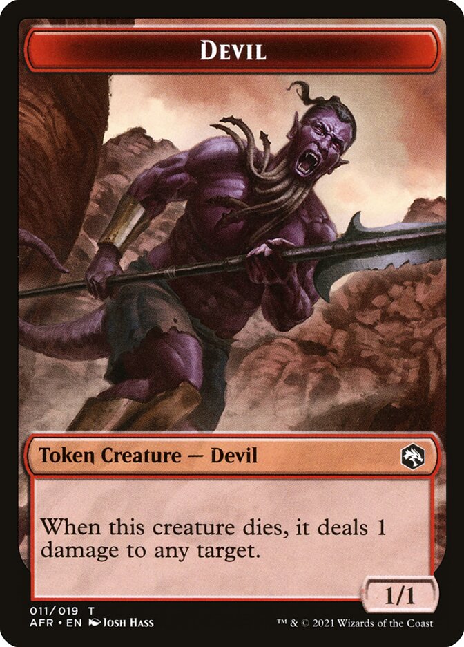 Image of Devil // Boo Double-Sided Token [Dungeons & Dragons: Adventures in the Forgotten Realms Tokens]