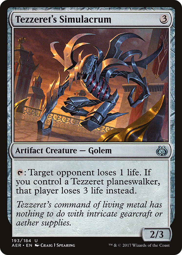 Image of Tezzeret's Simulacrum [Aether Revolt]