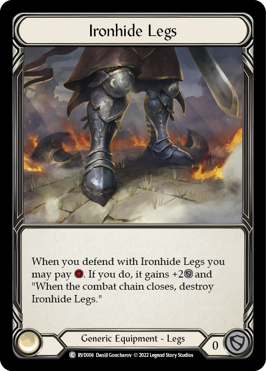 Image of Ironhide Legs [RVD006] (Classic Battles: Rhinar vs Dorinthea)  Rainbow Foil