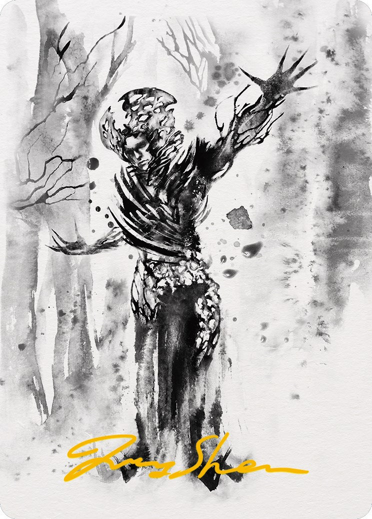 Image of Rustvine Cultivator Art Card (Gold-Stamped Signature) [Phyrexia: All Will Be One Art Series]