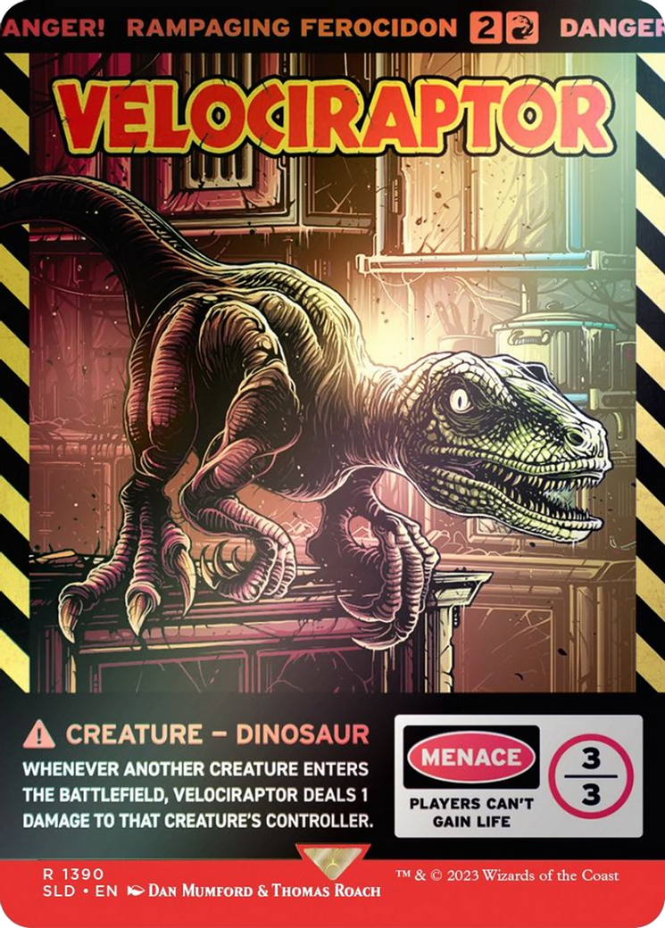 Image of Velociraptor - Rampaging Ferocidon (Rainbow Foil) [Secret Lair Drop Series]