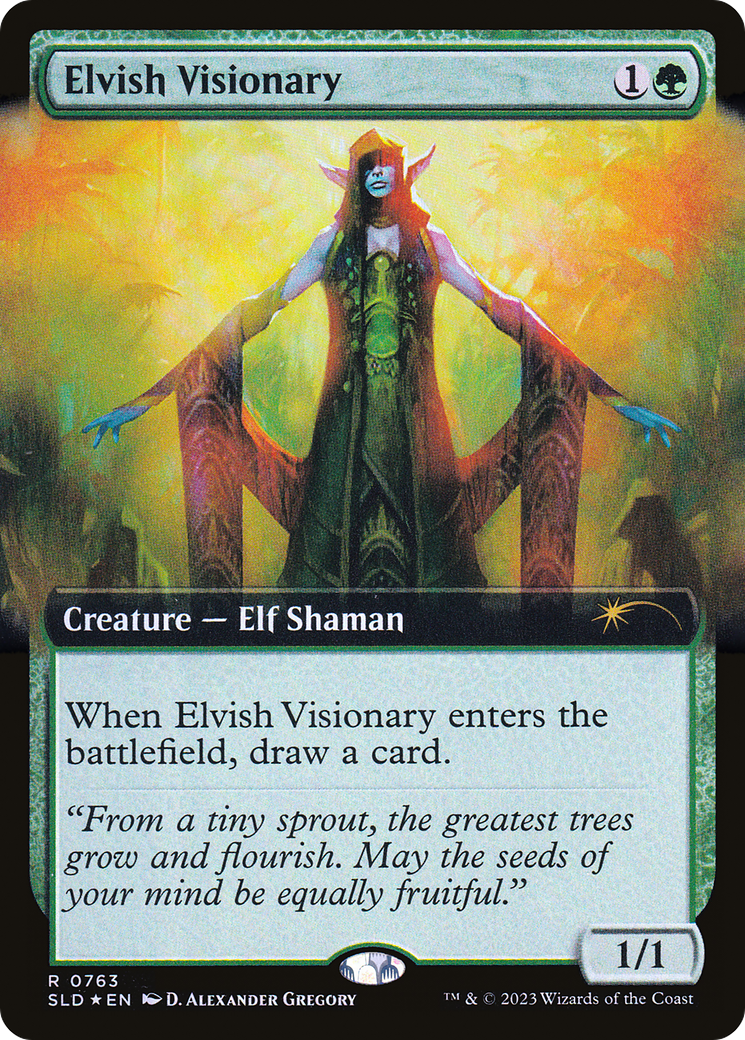 Image of Elvish Visionary (Extended Art) [Secret Lair Drop Series]