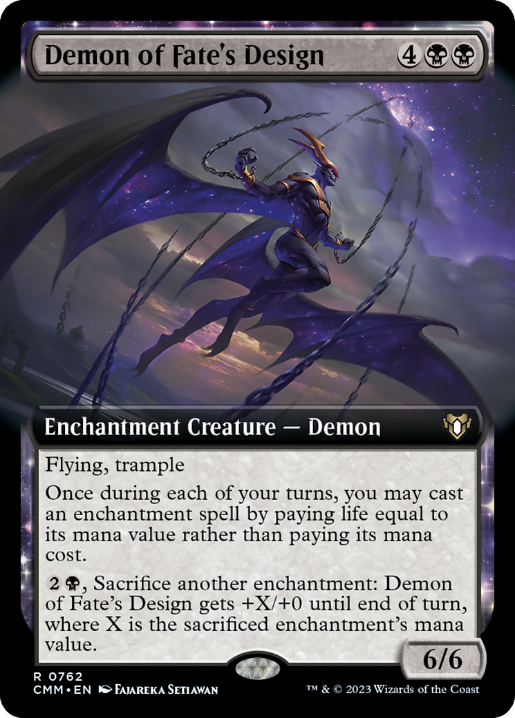 Image of Demon of Fate's Design (Extended Art) [Commander Masters]