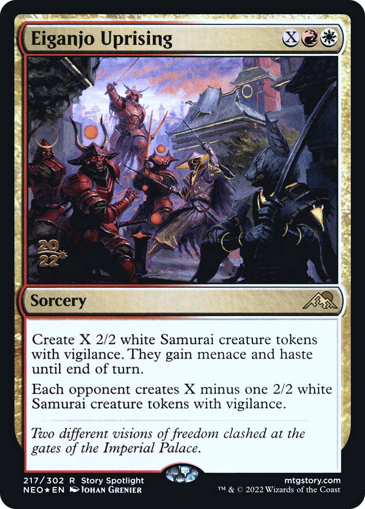 Image of Eiganjo Uprising [Kamigawa: Neon Dynasty Prerelease Promos]